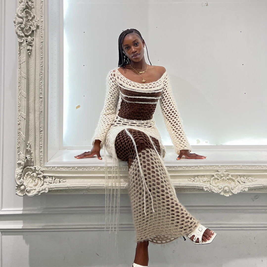 Backless Mesh Dress Crochet Pattern – Abike Ade